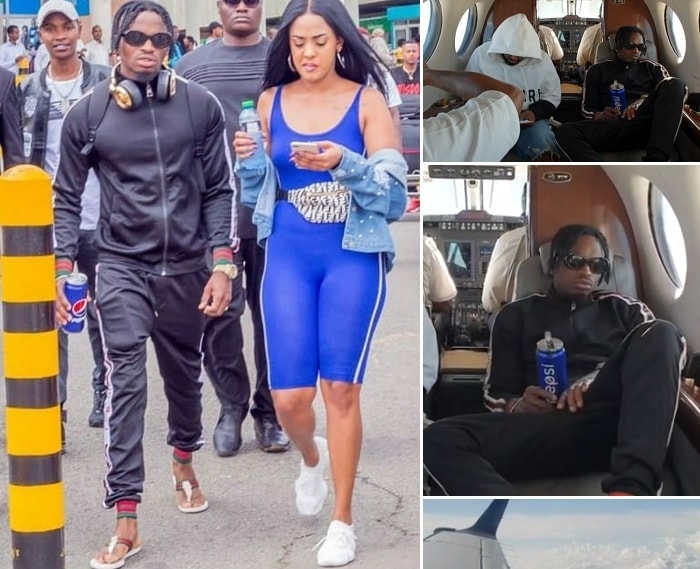 Tight program it is - He took a private plane to Kenya where he has a performance not forgetting that he has to spend some quality time with his beau